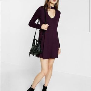Express Mock Neck Swing Dress XS